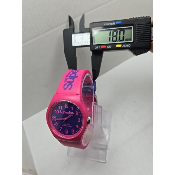 Superdry Pink Urban Silicone Quartz Watch Purple Dial New Battery 5 ATM 38mm Fun main image 3